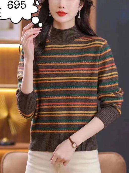 女彩条针织衫695 商品图4