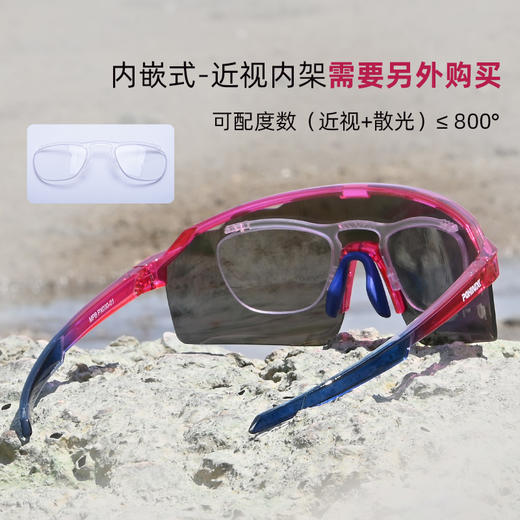 博铌斯香港100联名专业越野跑步眼镜护目高清防紫外线变色超轻马拉松眼镜 商品图3