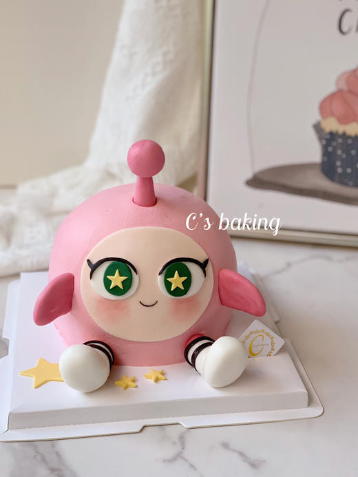 #蛋仔派对-小粉蛋  忌廉蛋糕【半翻糖蛋糕需提前2天预订】（默认自提，收费配送请联系客服） 商品图0