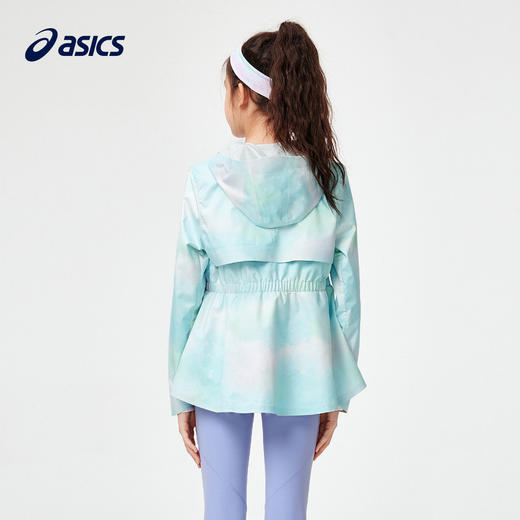 ASICS/亚瑟士童装24年春季新款女童长袖外套渲染印花连帽梭织便服 商品图2
