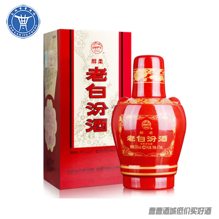 [白酒]老白汾醇柔53°475ML