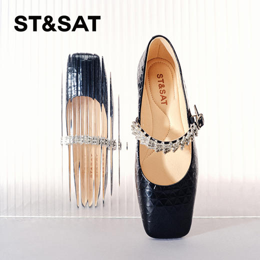 星期六精致方头一字扣玛丽珍SS4111131A 商品图1