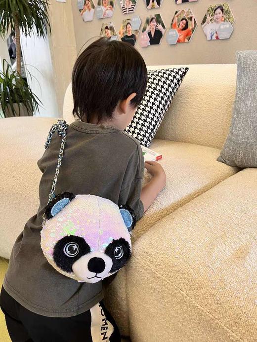 亮片独角兽DY022可爱熊猫单肩包 商品图1