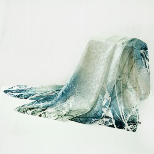 真丝桑波提花缎长巾 HA4685 商品图1