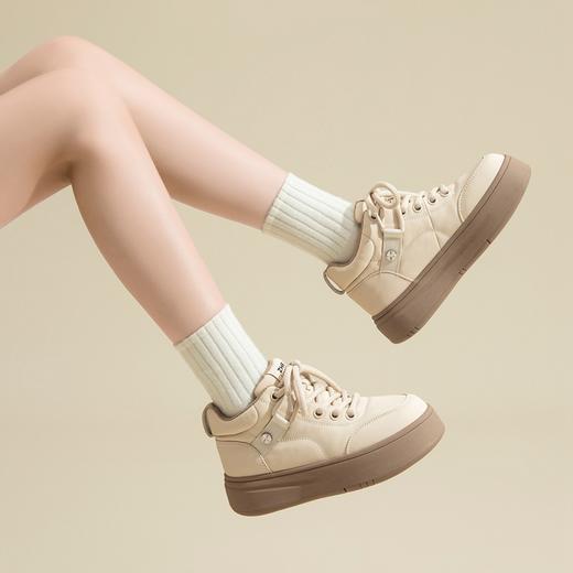 ZHR棉鞋女2024春季新款韩版潮流百搭加绒加厚轻潮高帮保暖休闲鞋 商品图7