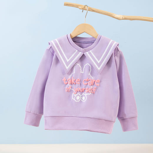 贝贝怡童装女童套头卫衣秋季儿童衣服上衣休闲洋气新款秋装 233S3263
 商品图2