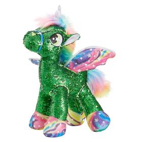 亮片独角兽DY016_M绿色骨架款独角兽摆件M码