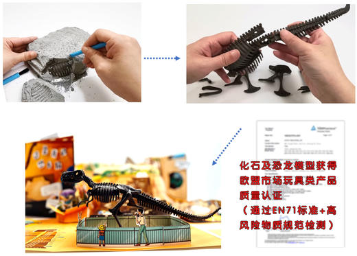 【5岁+】《一平米博物馆·搭建我的恐龙展》（夜光版），由上海自然博物馆专业科普团队打造，含丰富且严谨的图文、视频科普知识，以及立体的恐龙世界场景。【华东师范大学出版社】 商品图8