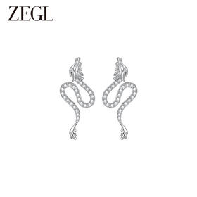 ZEGL设计师龙吟系列龙年本命年耳环女秋冬高级感耳钉新年银针耳饰