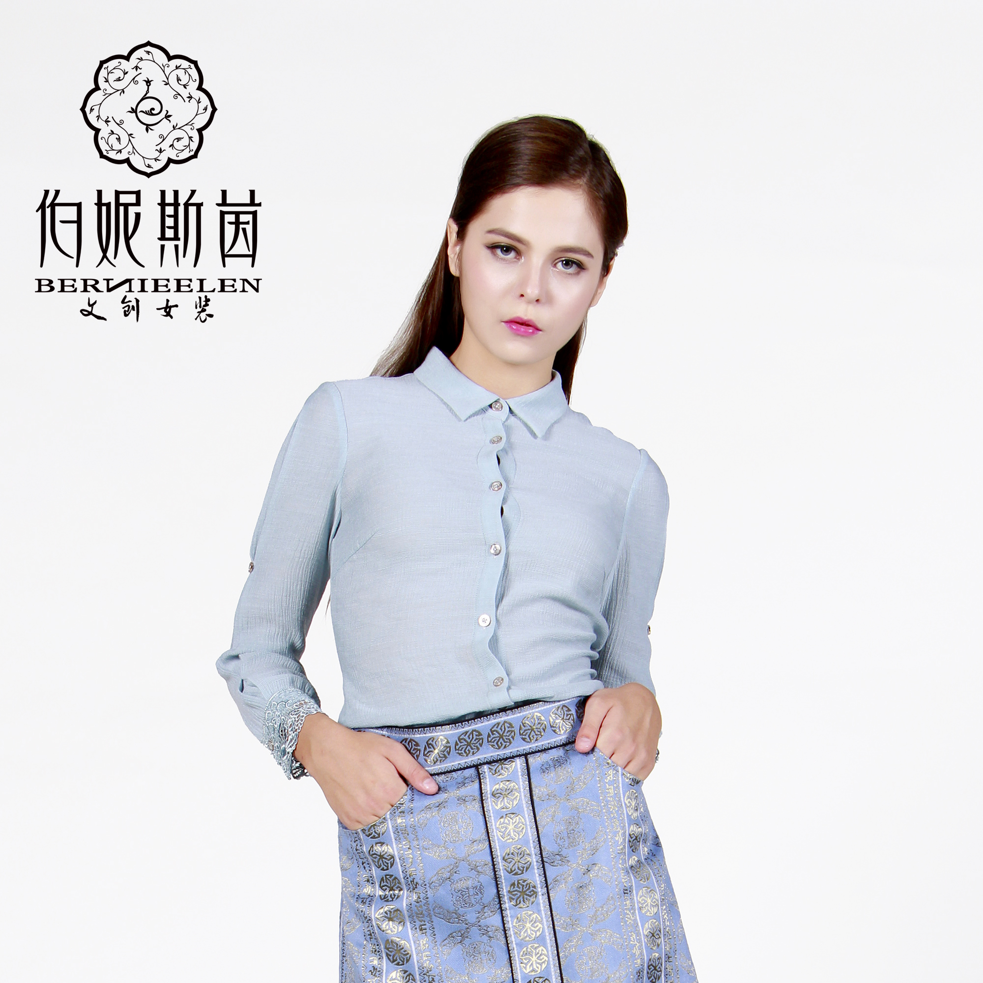 --【伯妮斯茵】176F020--衬衣--暗夜留香--《宁静之美--伊斯兰艺术》