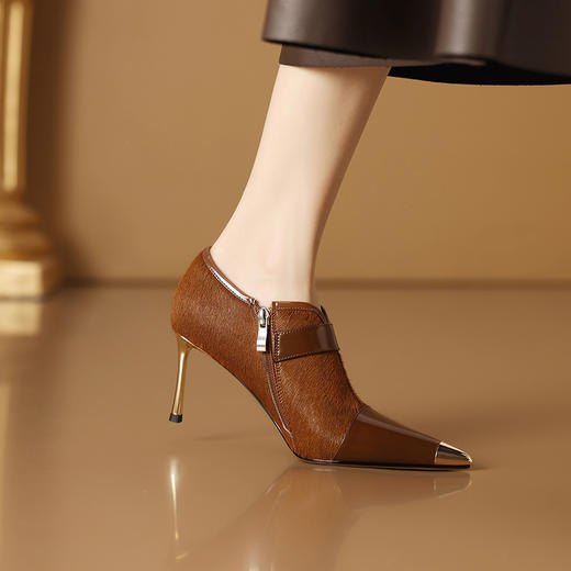 四季可穿新款，马毛+开边珠瘦瘦单鞋SJS-S112-952 商品图3