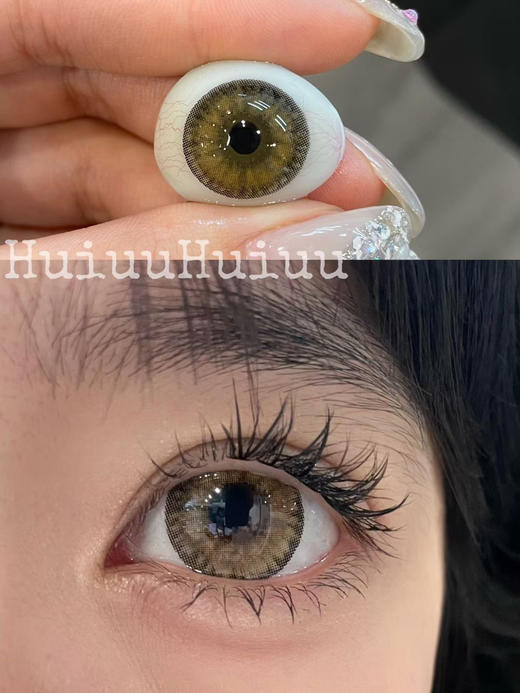 【本店实拍】巨无霸海盐系列-偏大着色-黑巧-粉色-棕色-绿色-灰色-棕色-14.5mm 【年抛 度数0-1000度 含525/575 】 商品图2