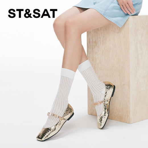 星期六精致方头一字扣玛丽珍SS4111131A 商品图8