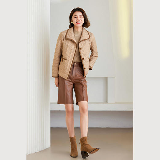 乔万尼棉服女款秋冬高端菱格纹设计ET4T022 商品图1