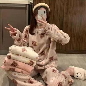 男女同款情侣睡衣家居服 珊瑚绒暖暖套装