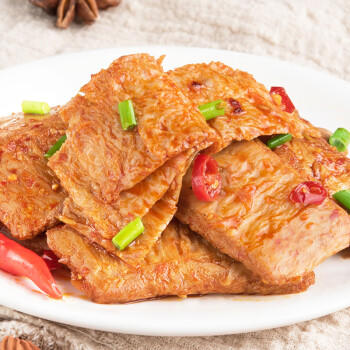 金磨坊手撕素肉卷豆干韩式烧烤味20g*20包/盒素牛排解馋零食大礼包 商品图2