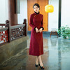 SYG-766新款旗袍冬款加厚水貂绒长款时尚显瘦复古高档连衣裙 商品缩略图0