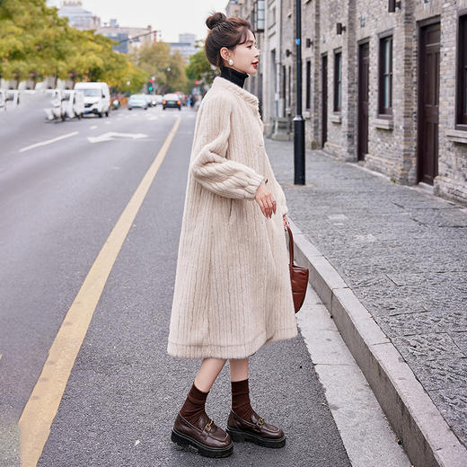 中长款毛呢外套冬韩版气质时尚名媛风宽松显瘦加厚保暖HR-WB23709 商品图1