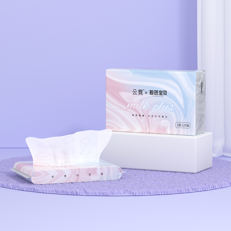 碧芭宝贝云霓保温柔纸巾干湿两用保湿面巾新生儿抽纸120抽*6包