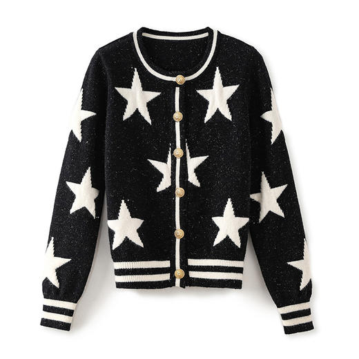 过年穿百搭不挑人，减龄亮丝提花针织开衫上衣女装WLZD-2401104 商品图4