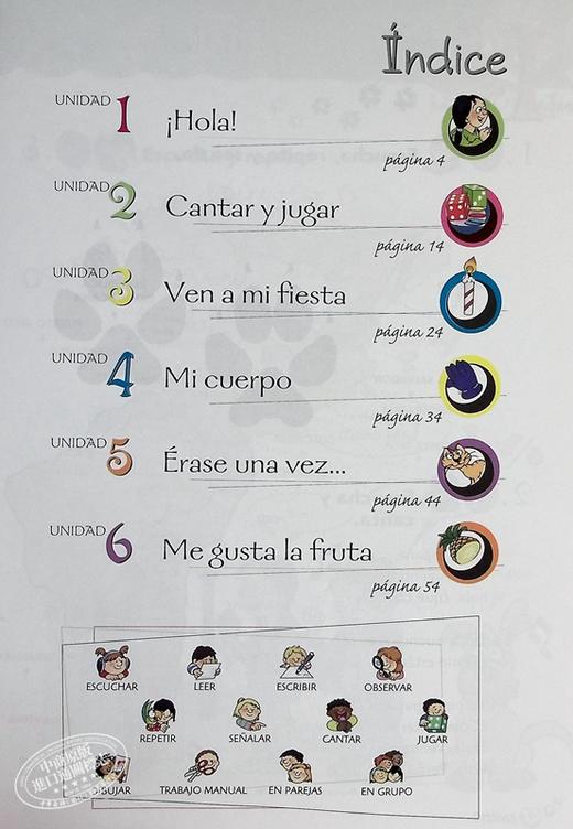 【中商原版】西班牙少儿教材 Colega 1 学生用书+练习+音频 西班牙文原版 ALUMNO+EJERCICIOS+CD Elena Hortelano 商品图4