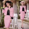 小香风套装女2023秋装新款西装外套粉色粗花呢两件套名媛正装裙 商品缩略图0