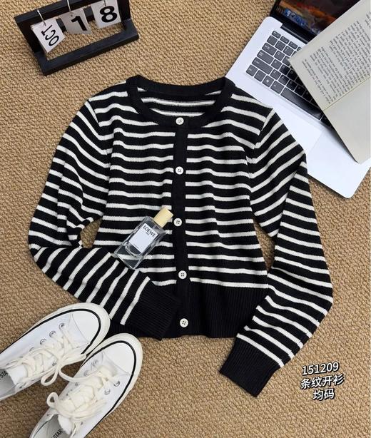 33BAR151209#条纹开衫 商品图0