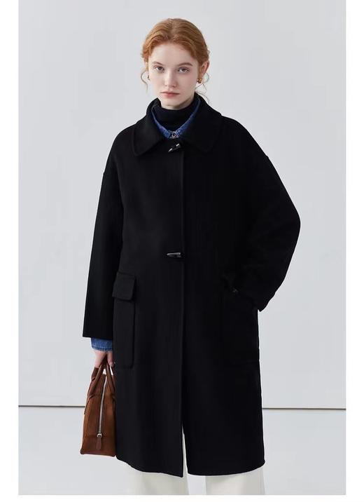 D6207       高端复古气质减龄百搭中长款双面羊绒大衣外套（细节有差异，以实物为准） 商品图0