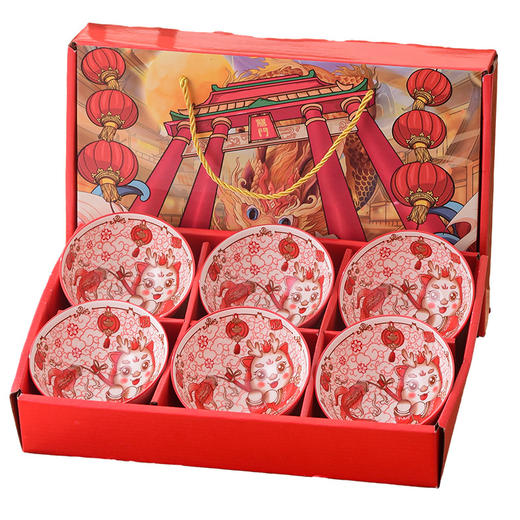 【马年行大运❗️遇见国潮礼盒套装】中式传统与趣味卡通结合，马腾瑞气祝福满满❗️陶瓷礼品碗筷子伴手礼送客户随手礼，新年礼盒年货礼盒 商品图4