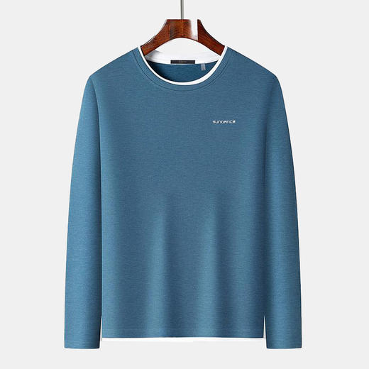 【含桑蚕丝】圣得西冬款男士圆领logo字母印花长袖卫衣2362978030 商品图2