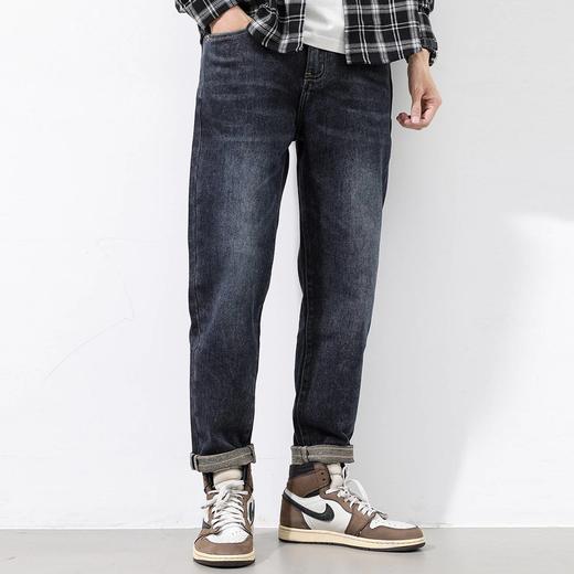 【加绒加厚】圣得西男士牛仔裤冬款百搭棉质直筒休闲长裤2362915850 商品图1