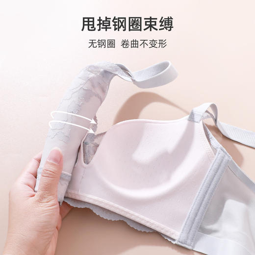 熳洁儿 内衣女聚拢精美蕾丝无钢圈文胸舒适轻薄透气上托收副乳23261506 商品图1
