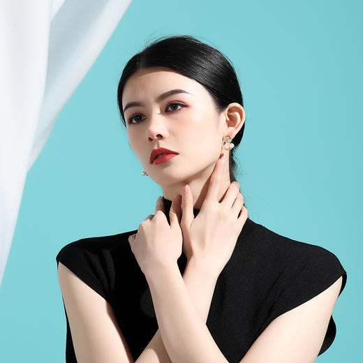 天然淡水珍珠CC耳钉  0311 FX-A-1679-240119 商品图2