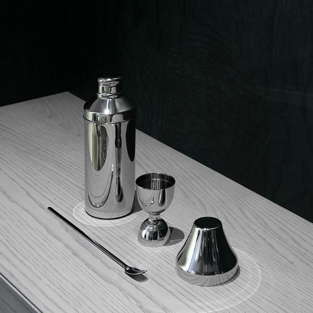 奢蒂镜钢调酒器套装 RESONG日诵家居 雪克杯搅拌更量杯