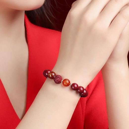颗颗饱满 【生肖朱砂手串】手感细腻光滑 2024龙年 寓意美好 时尚百搭 商品图4