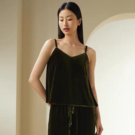 金三塔 女真丝丝绒吊带小衫长袖上衣直筒裤可选 YSFDD501  YSFDD701 YSFDC901 商品图6