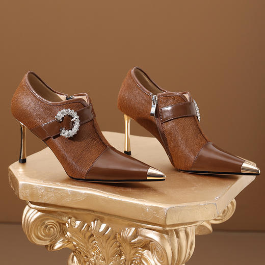 四季可穿新款，马毛+开边珠瘦瘦单鞋SJS-S112-952 商品图7