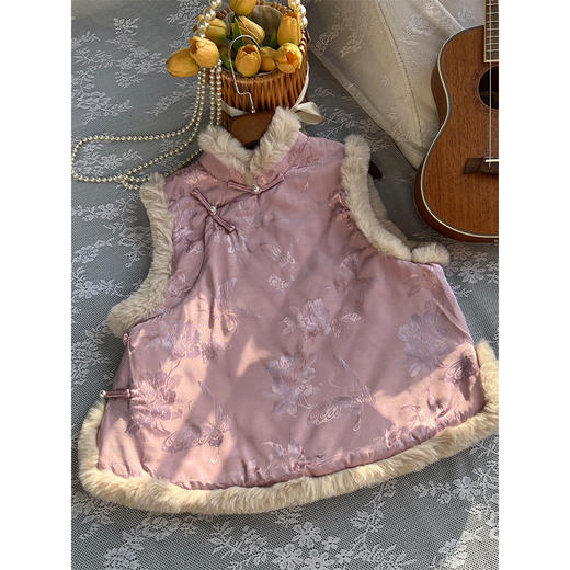 《旗袍马甲》夹棉新中式改良配旗袍马甲加厚外搭LSB2556 商品图4