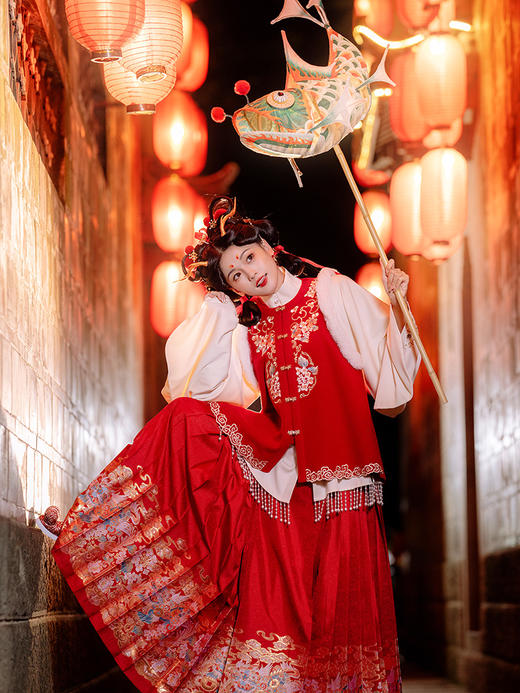 【重回汉唐金玲珑】原创马面裙明制汉服女款 商品图0