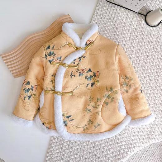 儿童中国风唐装加绒加厚棉袄拜年服冬季喜庆盘口新款国风加厚保暖 商品图4