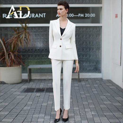 AD白色西装外套女2023新款秋冬职业装套装高端商务律师经理工作服 商品图3