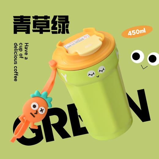 「四色可选！网红随手杯 」316不锈钢保温杯 咖啡杯车载颜值可爱便携水杯 商品图7