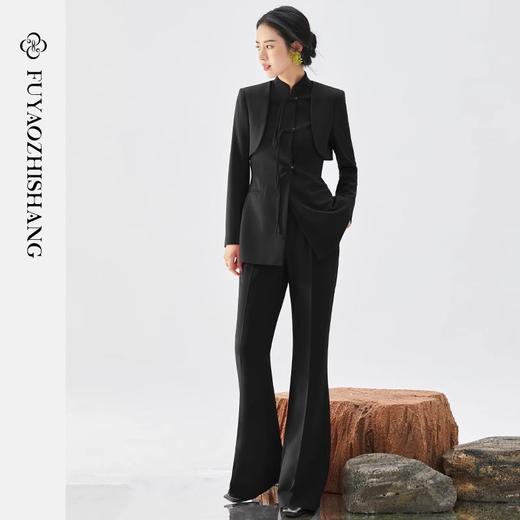 FUYAO扶摇 国风盘扣西服套装女秋冬新中式西装上衣日常穿改良汉服 商品图3
