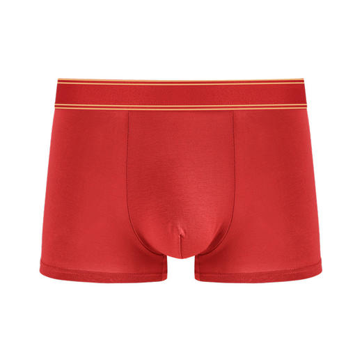 鸿运大吉【纯棉男士本命年红色内裤礼盒】结婚 舒适桑蚕丝 抑菌档 吸湿透气 平角四角裤 商品图4