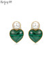 【天猫同款】悦甄 莉莉安-18K金akoya珍珠孔雀石耳夹 商品缩略图0