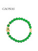 GAONAS 925银合成锆石手链 葫芦花生绿珠手串10294SG 商品缩略图0