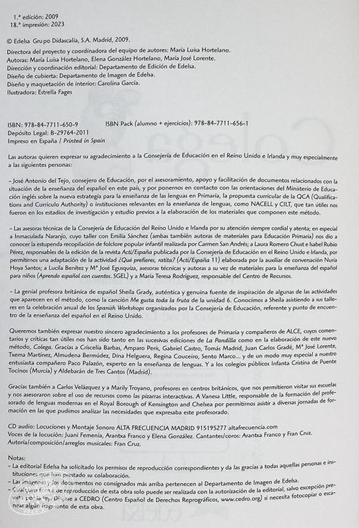 【中商原版】西班牙少儿教材 Colega 1 学生用书+练习+音频 西班牙文原版 ALUMNO+EJERCICIOS+CD Elena Hortelano 商品图3