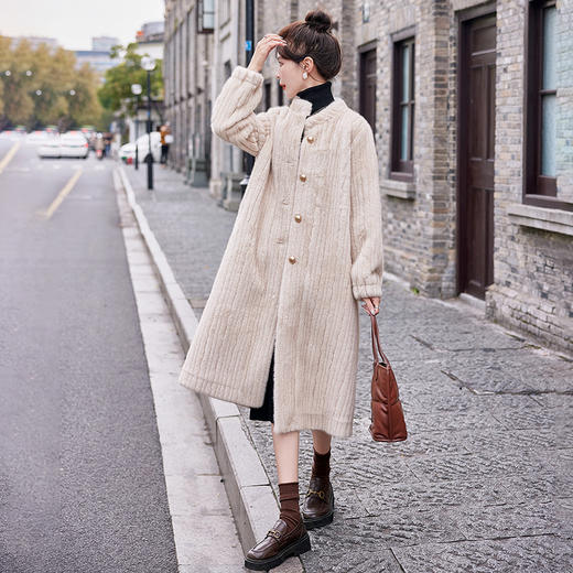 中长款毛呢外套冬韩版气质时尚名媛风宽松显瘦加厚保暖HR-WB23709 商品图2