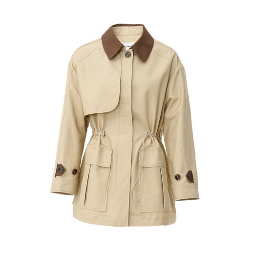 VIMAGE纬漫纪春季新款修身显瘦洋气抽绳撞色外套女V2104702 商品图5