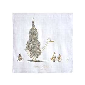 法国Atelier Choux 婴儿棉纱布包巾抱巾 同名款TC 小宝贝 海洋学院 100*100cm